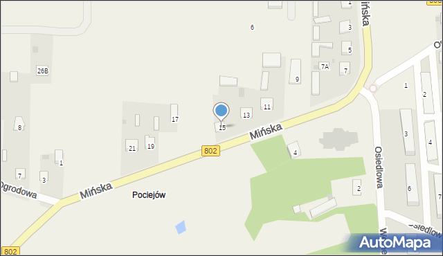 Seroczyn, Mińska, 15, mapa Seroczyn