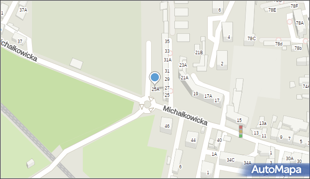 Siemianowice Śląskie, Michałkowicka, 25A, mapa Siemianowice Śląskie