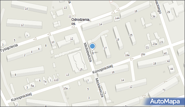 Skarżysko-Kamienna, Mickiewicza Adama, 8, mapa Skarżysko-Kamienna