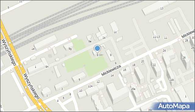 Skierniewice, Mickiewicza Adama, 7, mapa Skierniewic