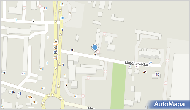 Skierniewice, Miedniewicka, 25, mapa Skierniewic