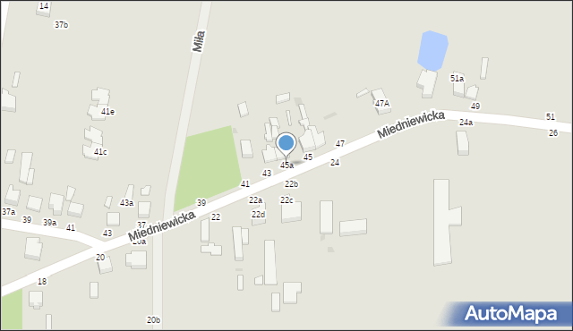 Skierniewice, Miedniewicka, 45a, mapa Skierniewic