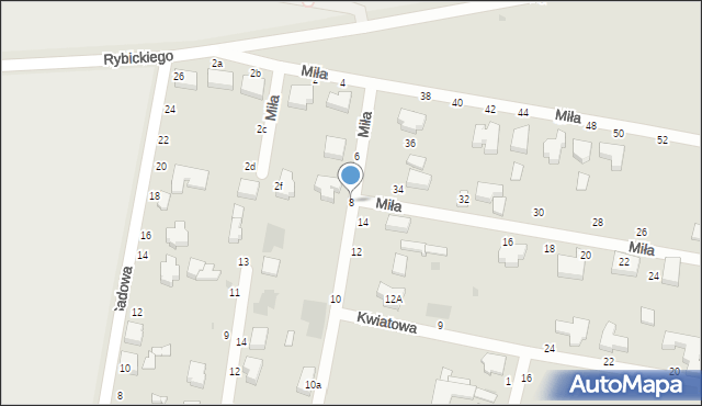 Skierniewice, Miła, 8, mapa Skierniewic