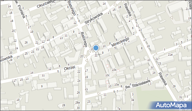 Skierniewice, Mireckiego Józefa, 11, mapa Skierniewic