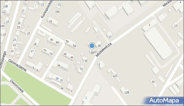 Skwierzyna, Mickiewicza Adama, 29, mapa Skwierzyna