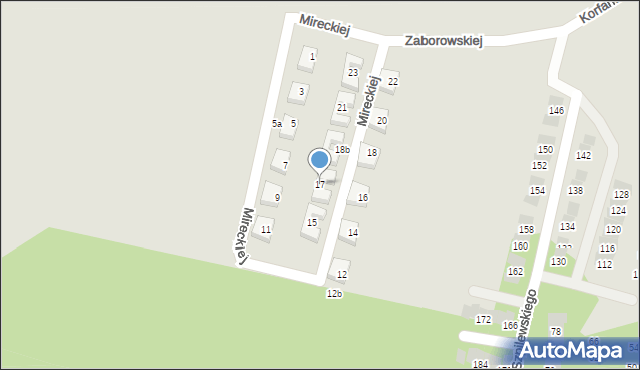 Słupsk, Mireckiej Mirosławy, 17, mapa Słupska