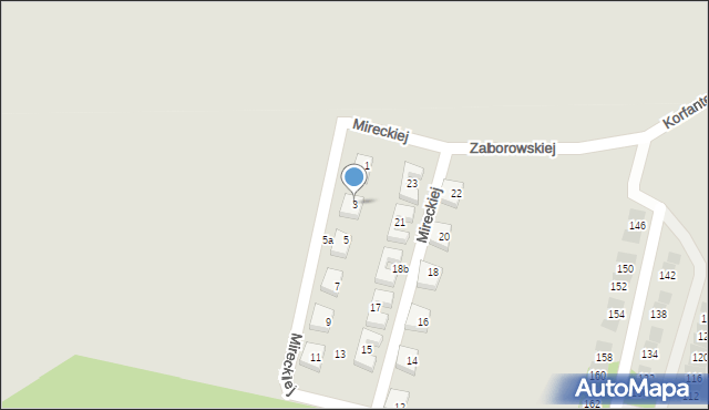 Słupsk, Mireckiej Mirosławy, 3, mapa Słupska