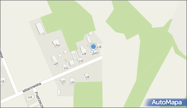 Sobolew, Milanowska, 137, mapa Sobolew