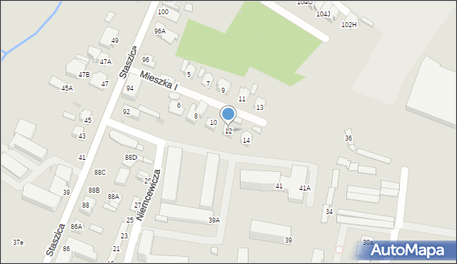 Sochaczew, Mieszka I, 12, mapa Sochaczew