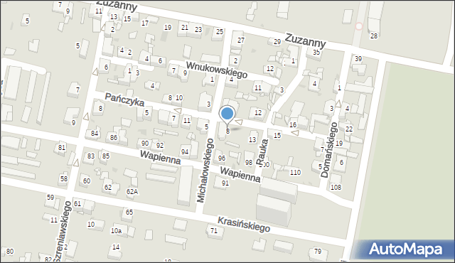 Sosnowiec, Michałowskiego Jakuba, 8, mapa Sosnowca