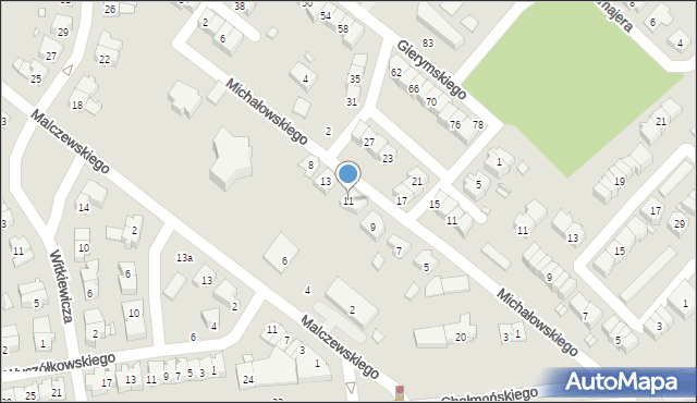 Śrem, Michałowskiego, 11, mapa Śrem