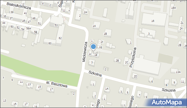 Środa Śląska, Mickiewicza Adama, 1d, mapa Środa Śląska