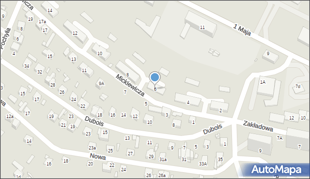 Starachowice, Mickiewicza Adama, 6, mapa Starachowic