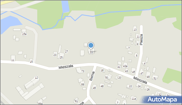 Starachowice, Mieszała, 33, mapa Starachowic