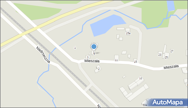 Starachowice, Mieszała, 5, mapa Starachowic