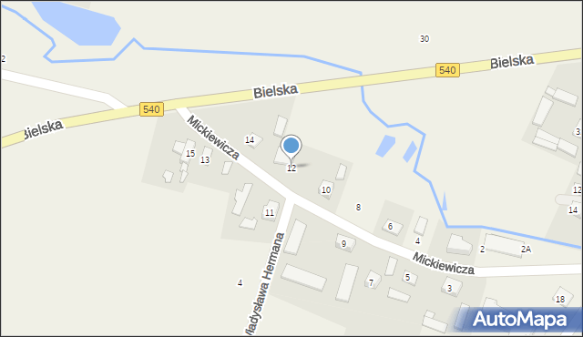 Stare Proboszczewice, Mickiewicza Adama, 12, mapa Stare Proboszczewice