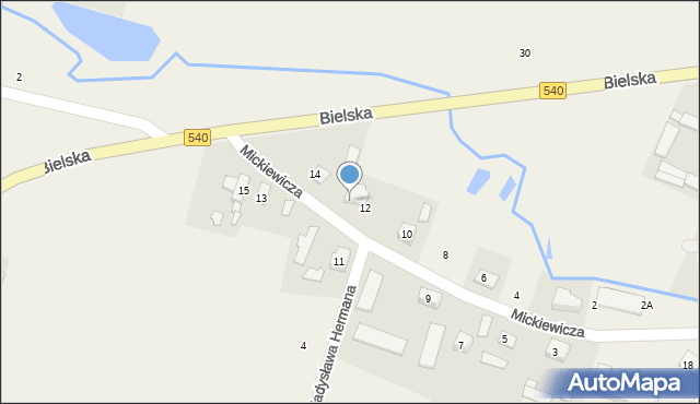 Stare Proboszczewice, Mickiewicza Adama, 14A, mapa Stare Proboszczewice