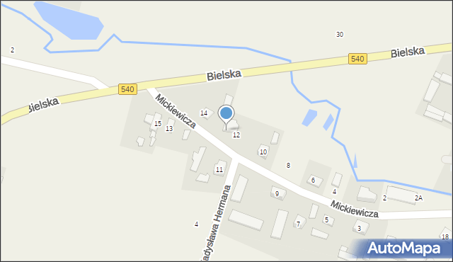 Stare Proboszczewice, Mickiewicza Adama, 14A, mapa Stare Proboszczewice