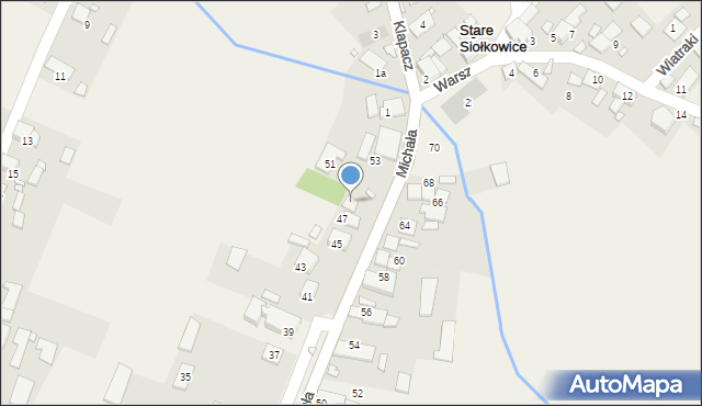Stare Siołkowice, Michała, 49, mapa Stare Siołkowice
