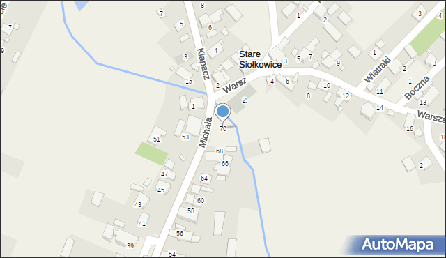 Stare Siołkowice, Michała, 70, mapa Stare Siołkowice