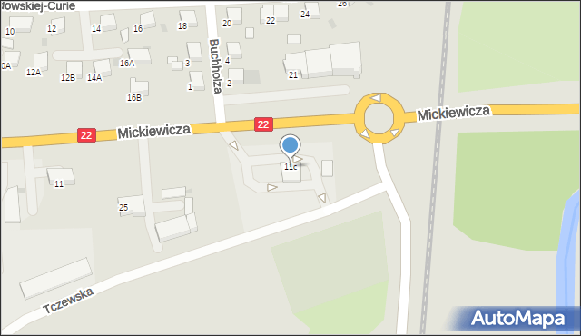 Starogard Gdański, Mickiewicza Adama, 11c, mapa Starogard Gdański