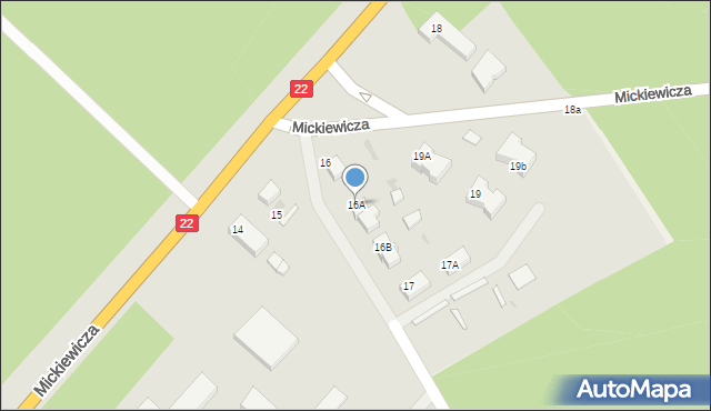 Starogard Gdański, Mickiewicza Adama, 16A, mapa Starogard Gdański