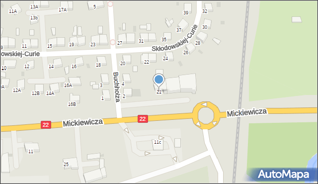 Starogard Gdański, Mickiewicza Adama, 21, mapa Starogard Gdański
