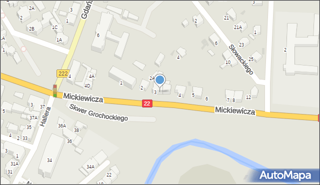 Starogard Gdański, Mickiewicza Adama, 3A, mapa Starogard Gdański