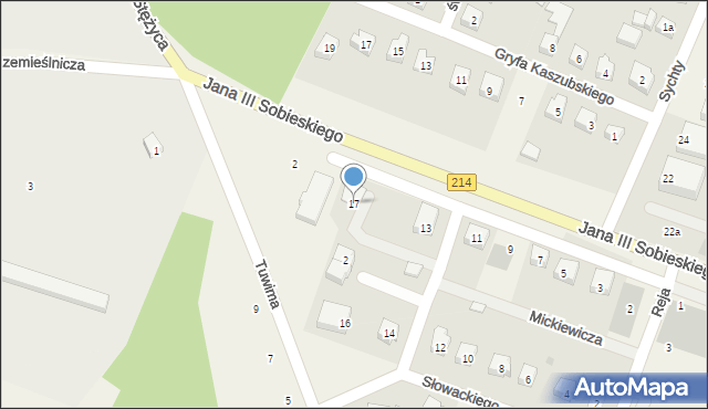 Stężyca, Mickiewicza Adama, 17, mapa Stężyca