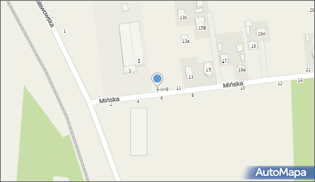Stojadła, Mińska, 7, mapa Stojadła