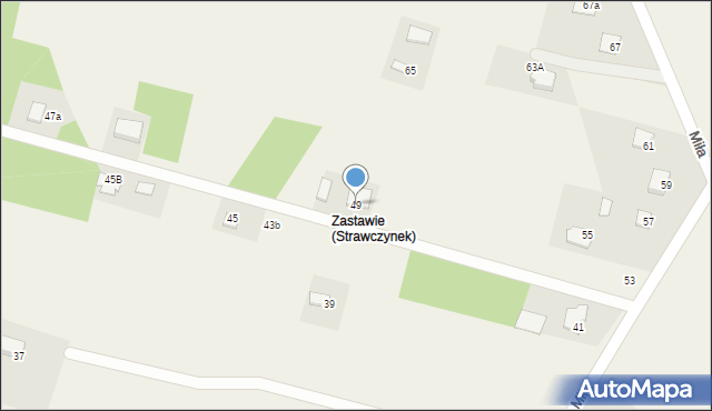 Strawczynek, Miła, 49, mapa Strawczynek