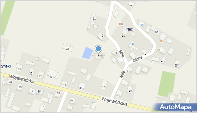 Strawczynek, Miła, 7, mapa Strawczynek