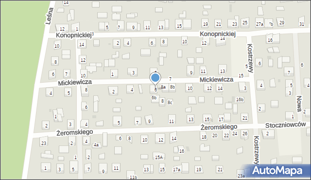 Strzebielino, Mickiewicza Adama, 6, mapa Strzebielino