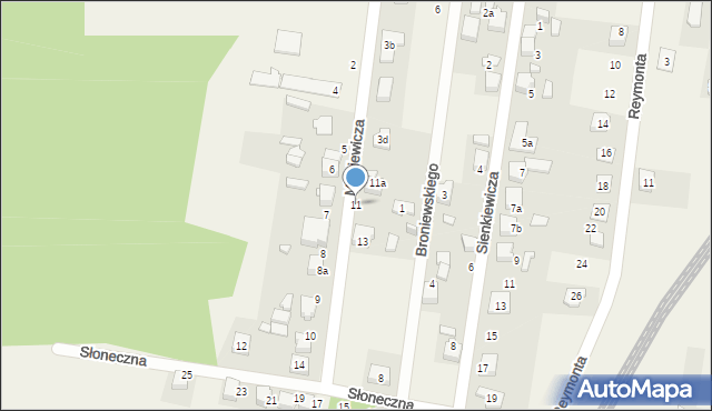 Strzebiń, Mickiewicza Adama, 11, mapa Strzebiń