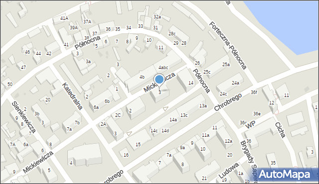 Strzelce Krajeńskie, Mickiewicza Adama, 3, mapa Strzelce Krajeńskie