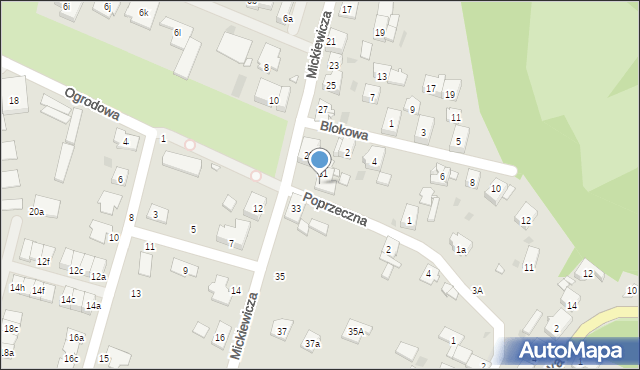 Strzelce Opolskie, Mickiewicza Adama, 31a, mapa Strzelce Opolskie