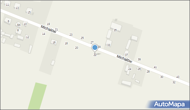 Strzelce Wielkie, Michałów, 22, mapa Strzelce Wielkie