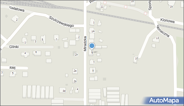 Strzelno, Miradzka, 5, mapa Strzelno