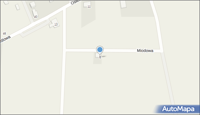 Strzeszów, Miodowa, 6, mapa Strzeszów