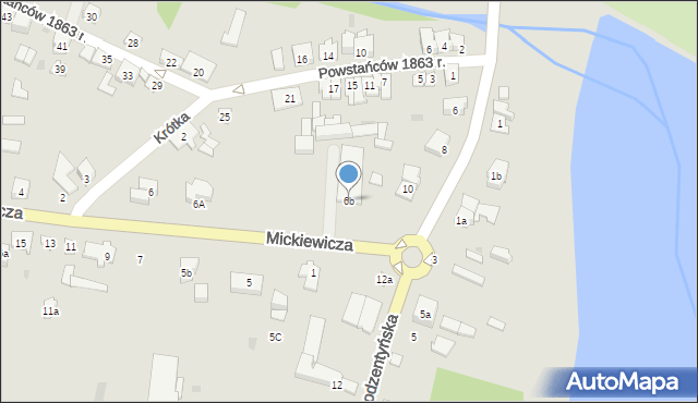 Suchedniów, Mickiewicza Adama, 6b, mapa Suchedniów