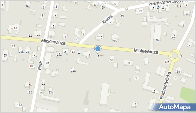 Suchedniów, Mickiewicza Adama, 7, mapa Suchedniów