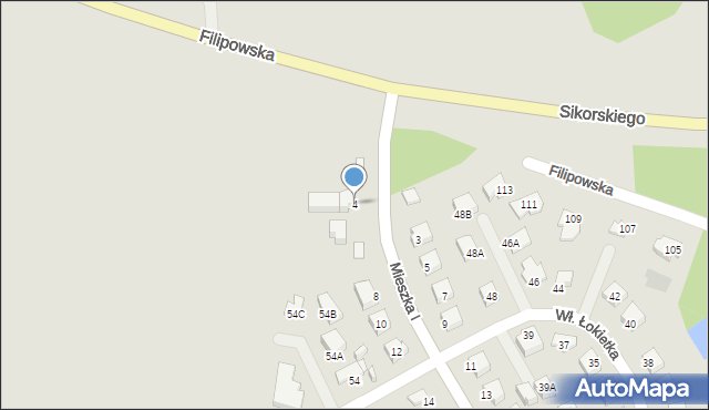 Suwałki, Mieszka I, 4, mapa Suwałk