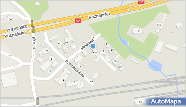 Swarzędz, Miodowa, 6, mapa Swarzędz