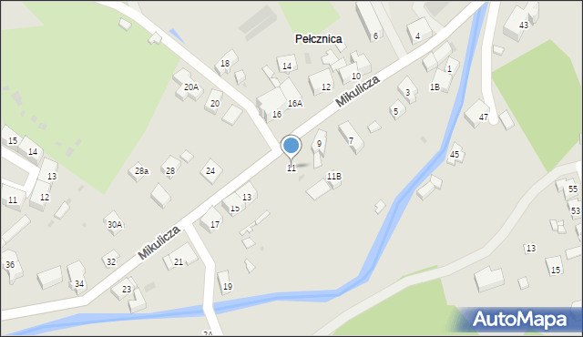 Świebodzice, Mikulicza Jana, 11, mapa Świebodzice