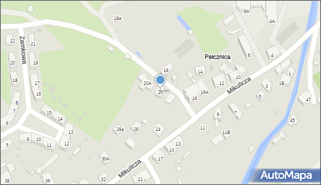 Świebodzice, Mikulicza Jana, 20, mapa Świebodzice