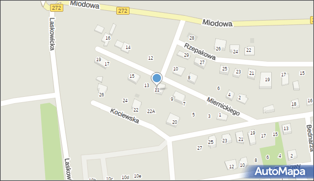 Świecie, Miernickiego Franciszka, 11, mapa Świecie