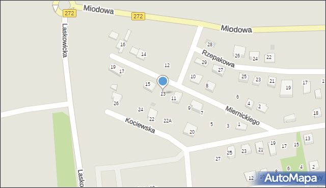 Świecie, Miernickiego Franciszka, 13, mapa Świecie