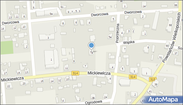 Świętno, Mickiewicza Adama, 7a, mapa Świętno