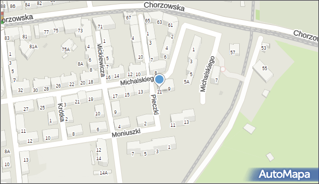 Świętochłowice, Michalskiego Józefa, ks., 11, mapa Świętochłowice