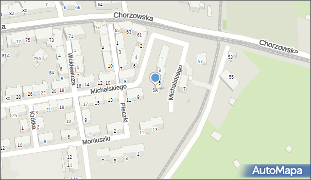 Świętochłowice, Michalskiego Józefa, ks., 5A, mapa Świętochłowice